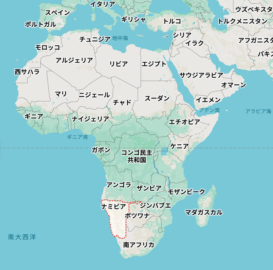 アフリカの地図