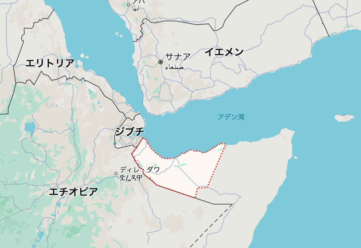 ソマリランドの地図